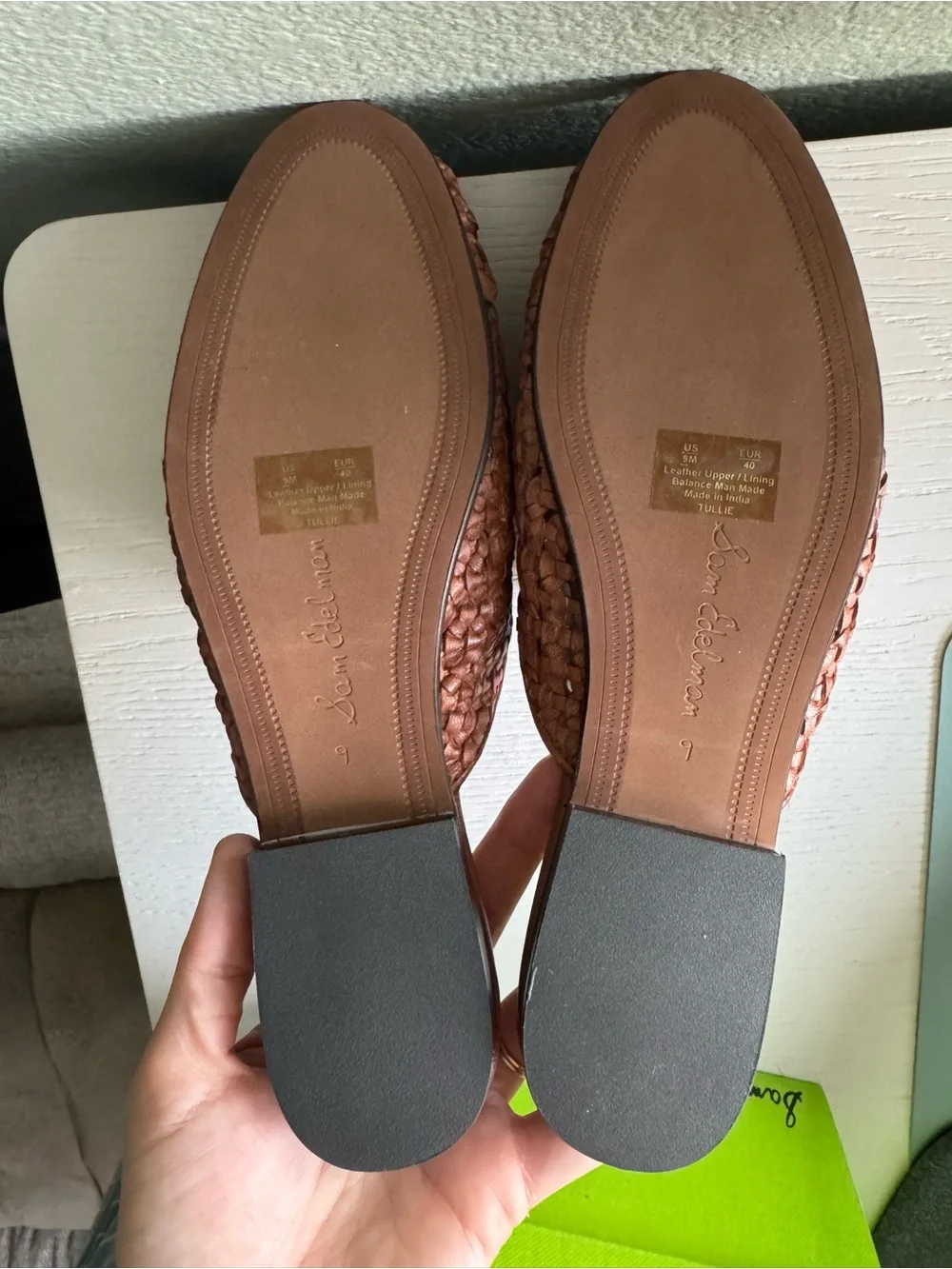 Sam Edelman Tullie Woven Mule- Saddle Leather